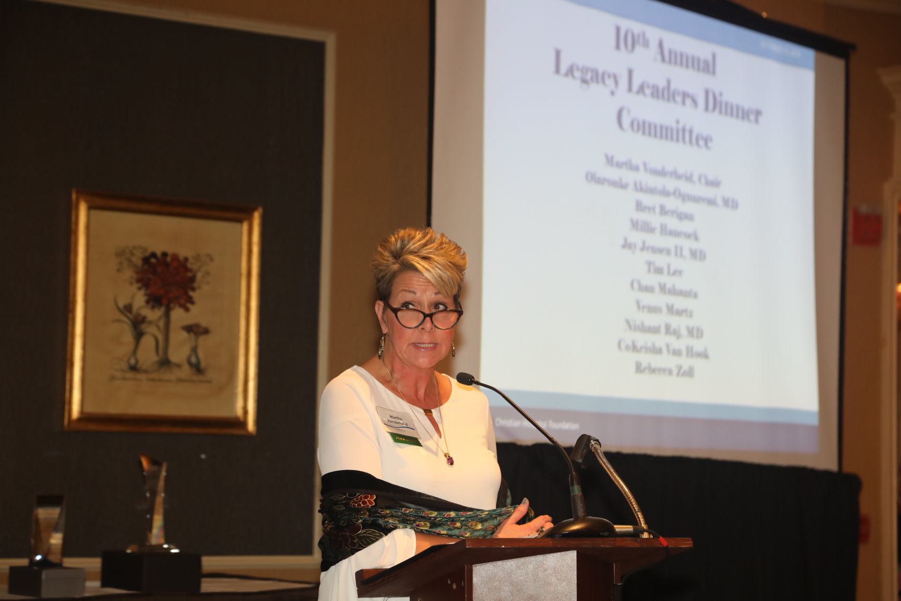 Martha Vonderheid chair of dinner